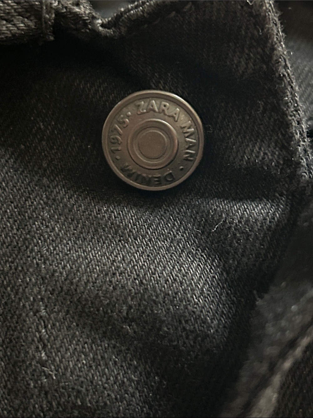 Zara Black Denim Trucker Jacket - Picture 8 of 8